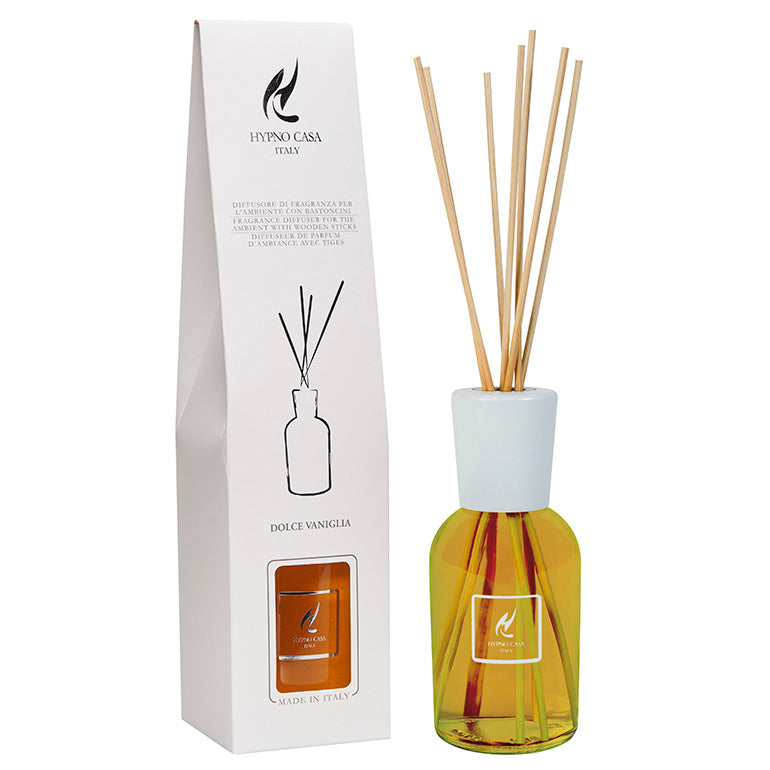 Profumatore "Dolce Vaniglia" Diffusore a bastoncino, Hypno Casa, 250 ml