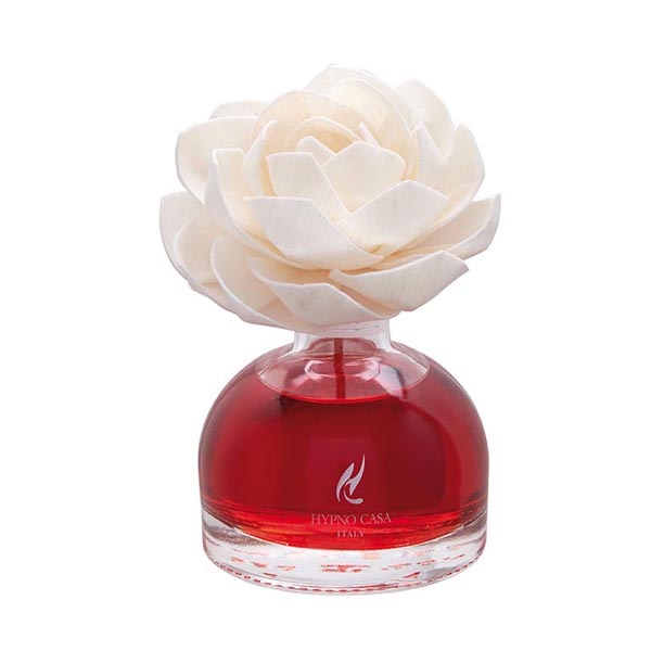 Diffusore di Fragranza Rosa "Melograno" con Fiore, Hypno Casa, 100 ml