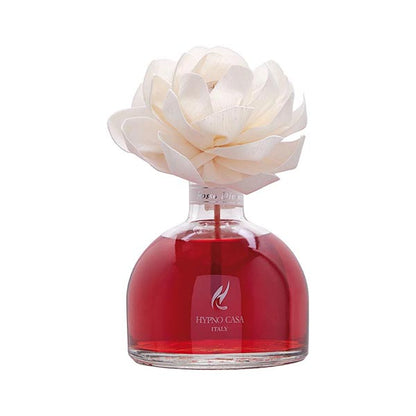 Diffusore di Fragranza Rosa "Rosso Divino" con Fiore, Hypno Casa, 100 ml