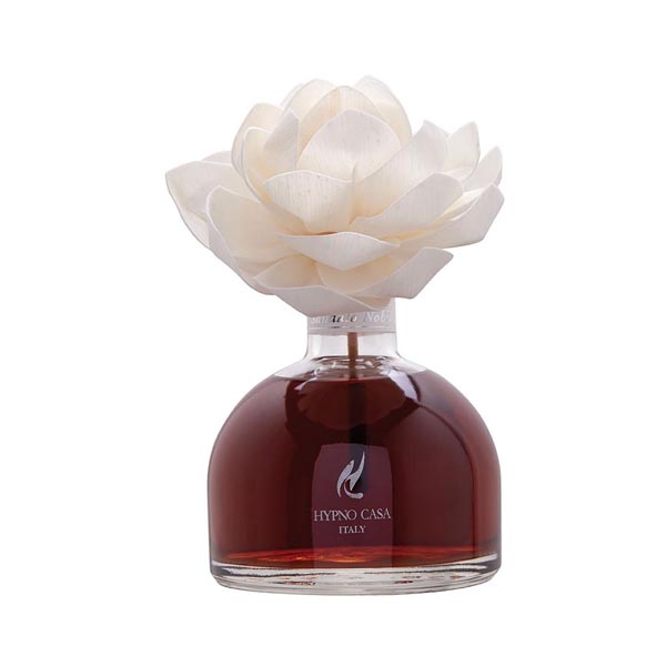 Diffusore di Fragranza Rosa "Sandalo Nobile" con Fiore, Hypno Casa, 250 ml