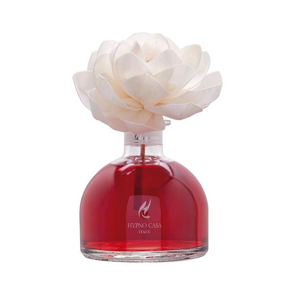 Diffusore di Fragranza Rosa "Melograno" con Fiore, Hypno Casa, 250 ml
