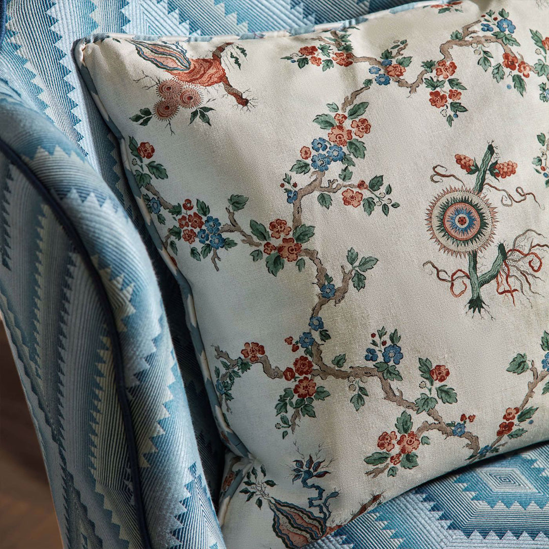 TESSUTO "TRELLIAGE SANDSTONE/WOAD" - Giles Deacon - SANDERSON