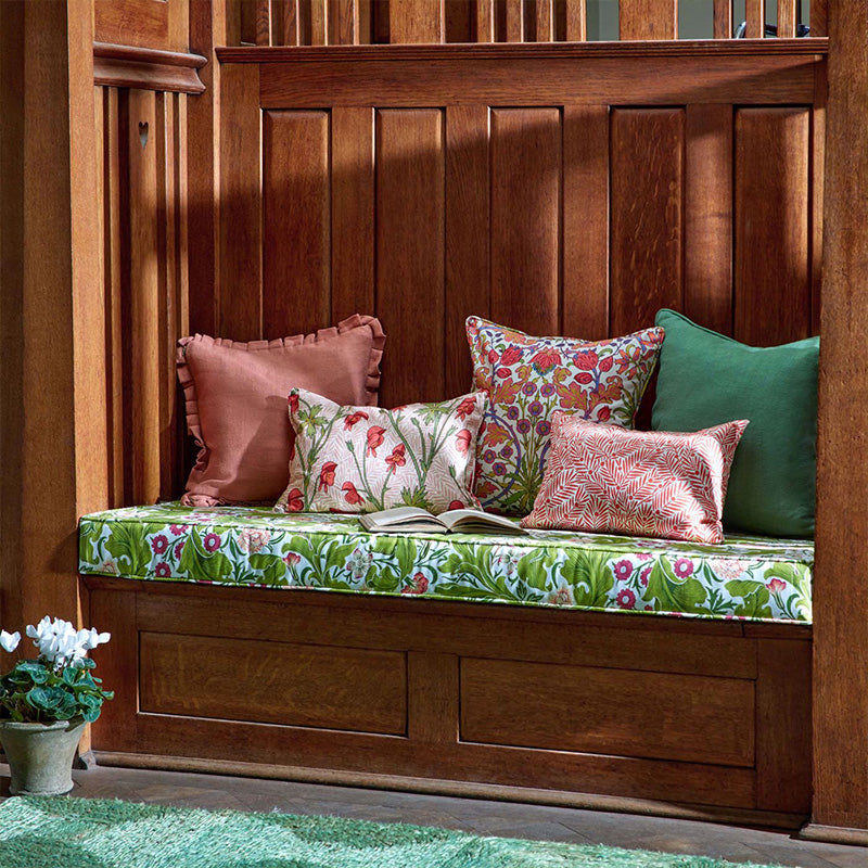 TESSUTO "LEICESTER SOUR GREEN/PLUM" - Morris & Co. - Sanderson