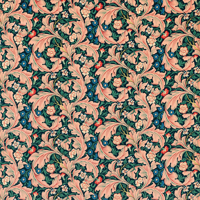 TESSUTO "LEICESTER COSMO PINK/INDIGO" - Morris & Co. - Sanderson