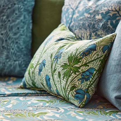 TESSUTO "MONKSHOOD COBALT/GOBLIN GREEN" - Morris & Co. - Sanderson