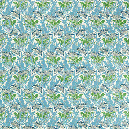 TESSUTO "LACEFLOWER GARDEN GREEN/LAGOON" - Morris & Co. - Sanderson