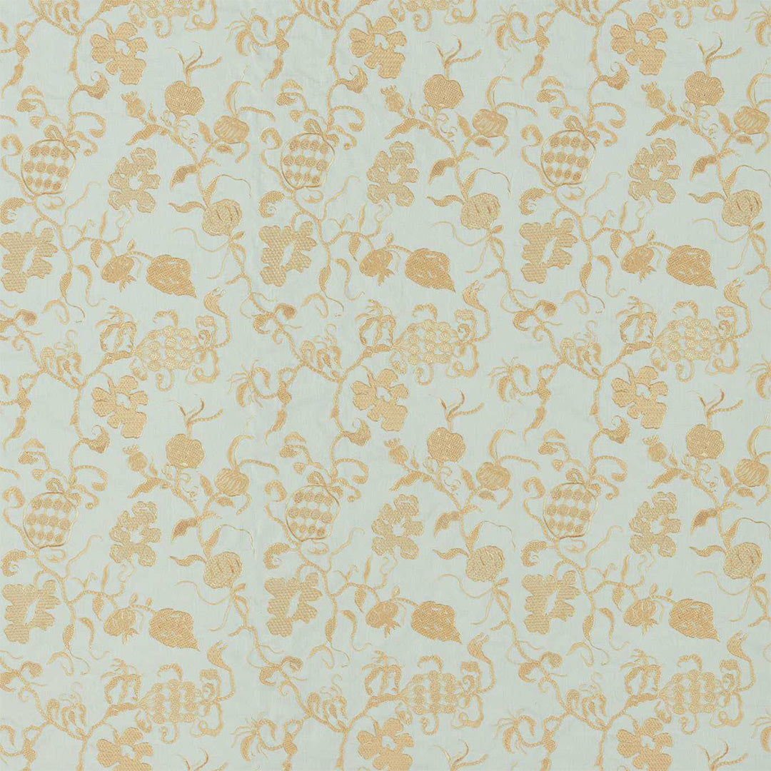 TESSUTO "MYDSOMMER PICKINGS SMOG BLUE/LAME GOLD" - Giles Deacon - SANDERSON