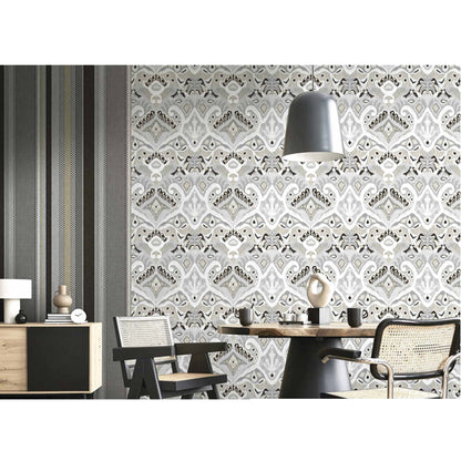 Carta da parati "Astratto Antico Grigio", a metraggio o rotolo