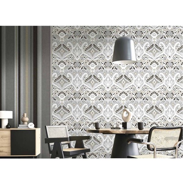 Carta da parati "Astratto Antico Grigio", a metraggio o rotolo