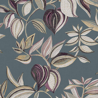 Carta da parati "Sboccia in Grigio Blu Scuro", a metraggio o rotolo