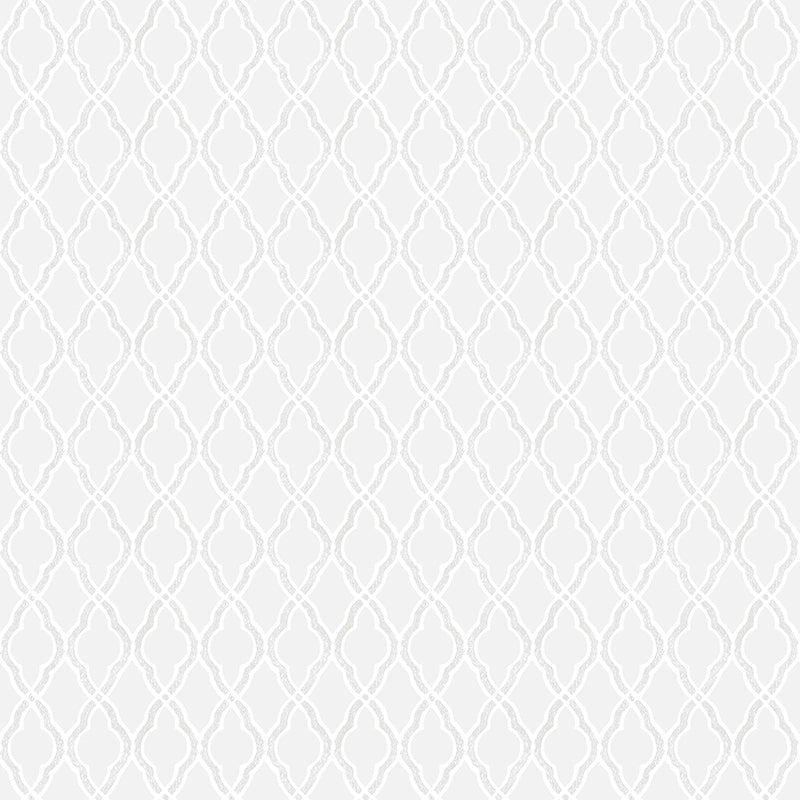 Carta da parati "Clover White" a metraggio o rotolo