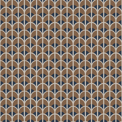 Carta da parati "Geometric Cyperus Brown" a metraggio o rotolo