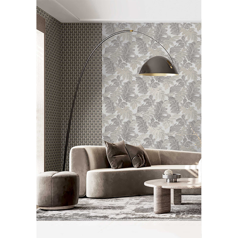 Carta da parati "Geometric Cyperus Brown" a metraggio o rotolo