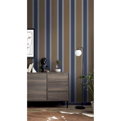 Carta da parati "Linee Rouge et Taupe" a metraggio o rotolo