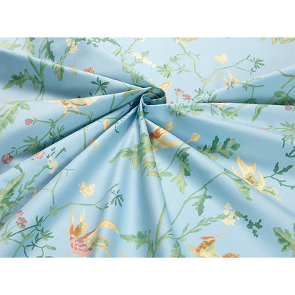 TESSUTO "Hummingbirds Buttercup Yellow on Cornflower Blue" - Selection of Hummingbirds - Cole & Son