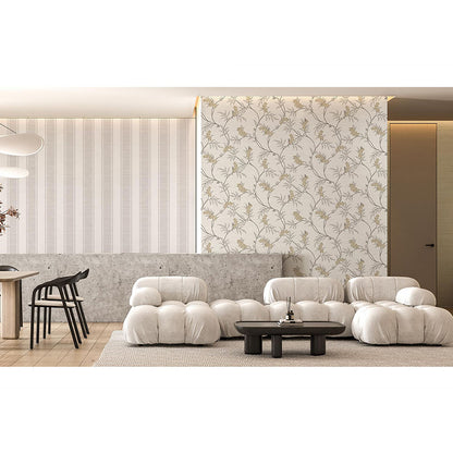 Carta da parati "Ramage Raffinato Bianco", a metraggio o rotolo