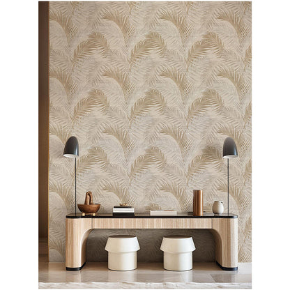 Carta da parati "Felce Beige", a metraggio o rotolo