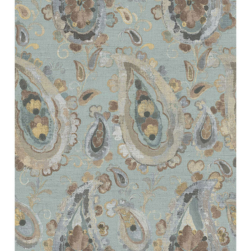 Carta da parati "Vintage Paisley Azzurro", a metraggio o rotolo