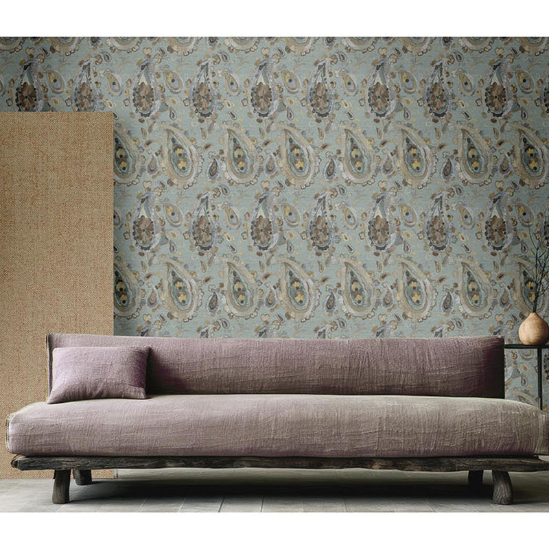 Carta da parati "Vintage Paisley Azzurro", a metraggio o rotolo