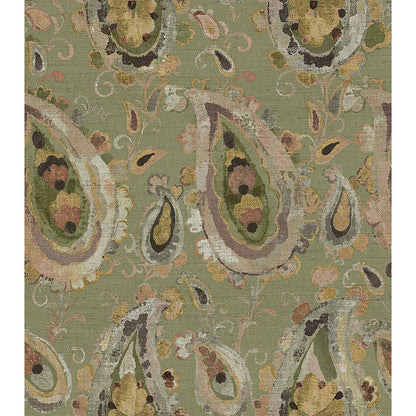Carta da parati "Vintage Paisley Verde", a metraggio o rotolo