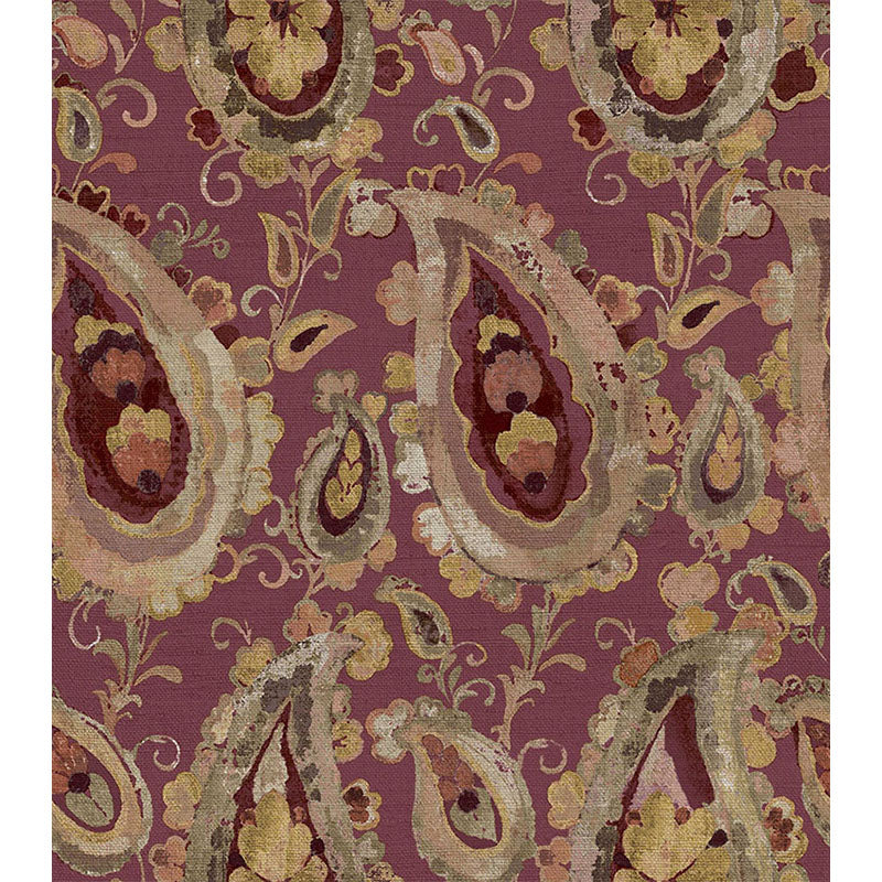 Carta da parati "Vintage Paisley Bordeaux", a metraggio o rotolo