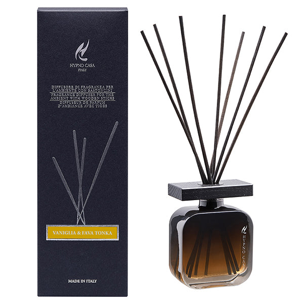 Profumatore “Vaniglia & Fava Tonka” Diffusore a bastoncino, Hypno Casa, 200 ml