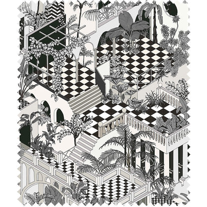 TESSUTO "Miami Cotton Black & White" - The Contemporary - Cole & Son