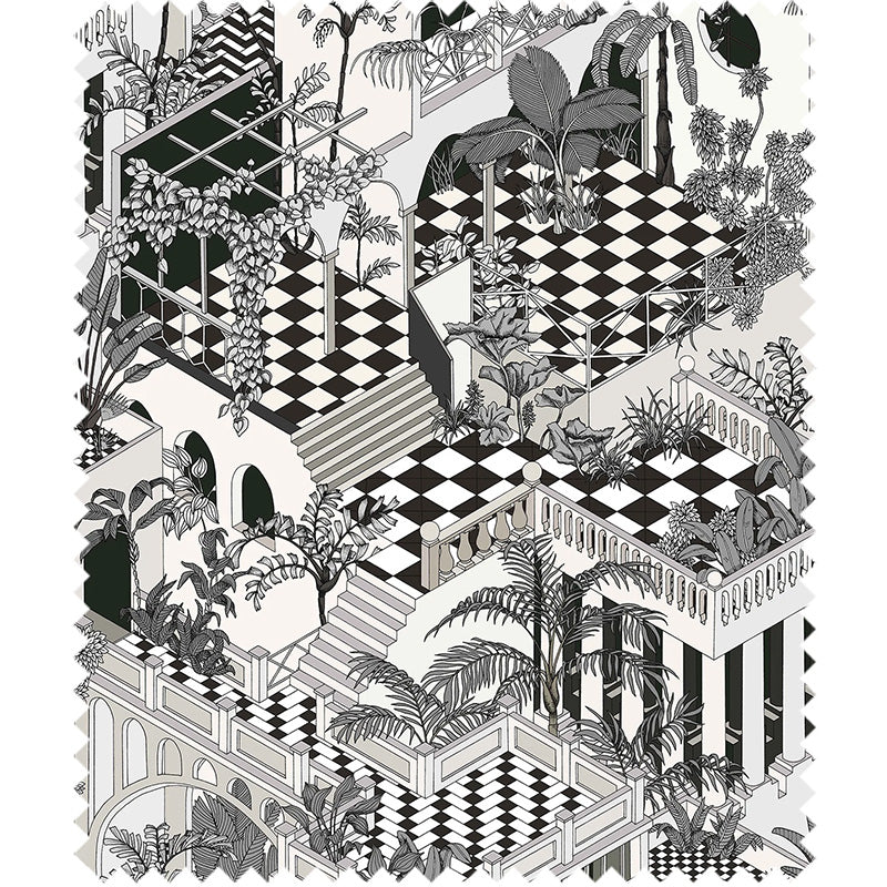 TESSUTO "Miami Cotton Black & White" - The Contemporary - Cole & Son