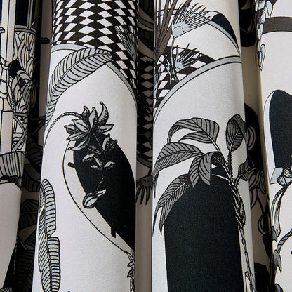 TESSUTO "Miami Cotton Black & White" - The Contemporary - Cole & Son