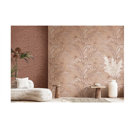 Carta da parati Grande "Fogliato Elegante Rosa", Larghezza 1metro - a metraggio o rotolo