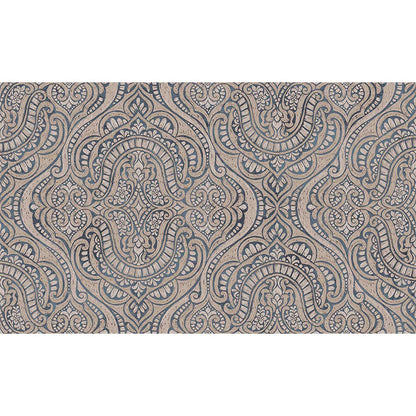 Carta da parati Grande "Damasco Arabesque Blu", Larghezza 1metro - a metraggio o rotolo