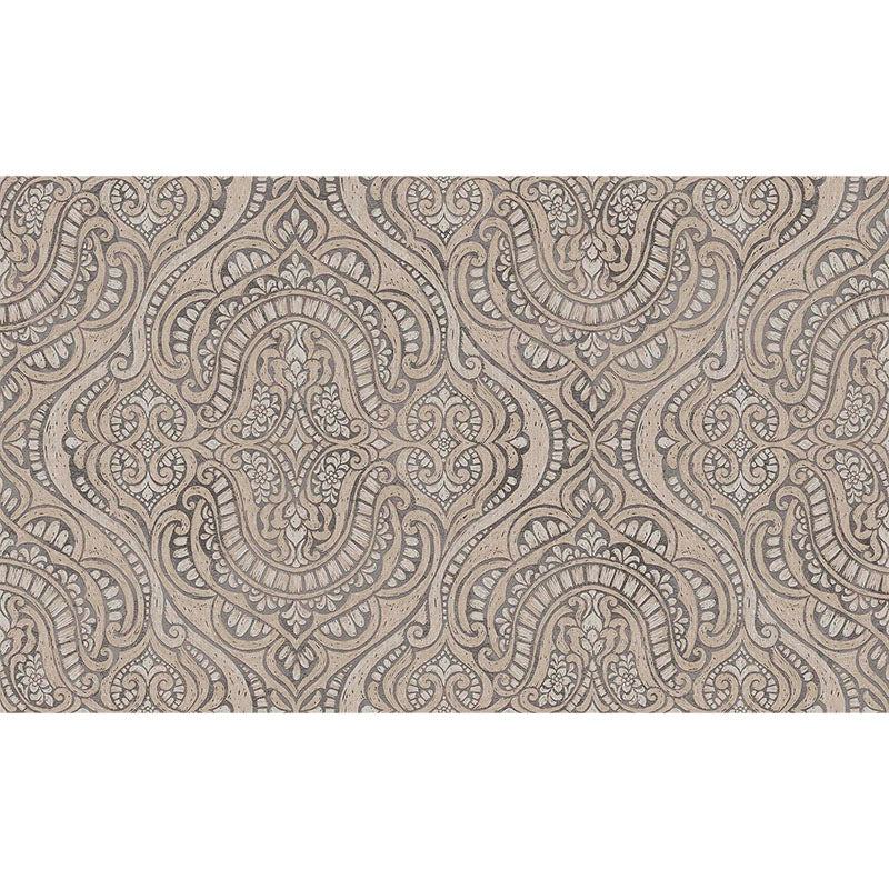 Carta da parati Grande "Damasco Arabesque Antracite", Larghezza 1metro - a metraggio o rotolo