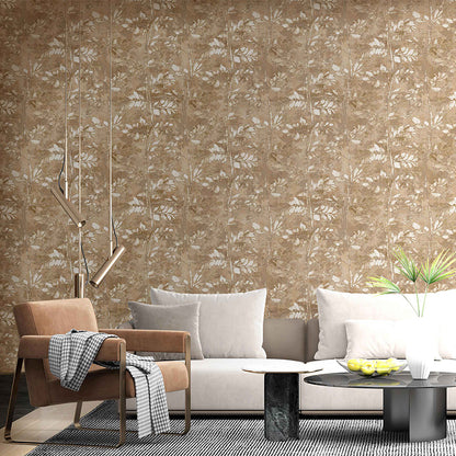 Carta da parati Grande "Betulla Terra" Larghezza 1Metro - a metraggio o rotolo