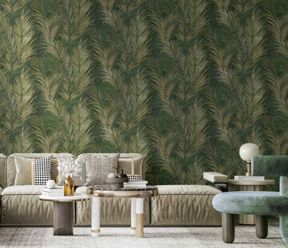Carta da parati Grande "Foglie verdoni" Larghezza 1Metro - a metraggio o rotolo
