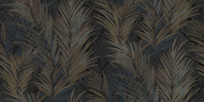 Carta da parati Grande "Foglie blu" Larghezza 1Metro - a metraggio o rotolo