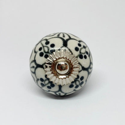 Pomello in ceramica “Black Flora"