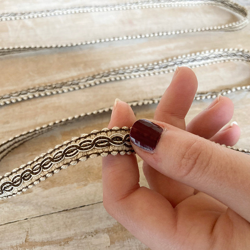 Bordo “Armonie Bianco e Nero” Passamaneria Italiana – 1 cm