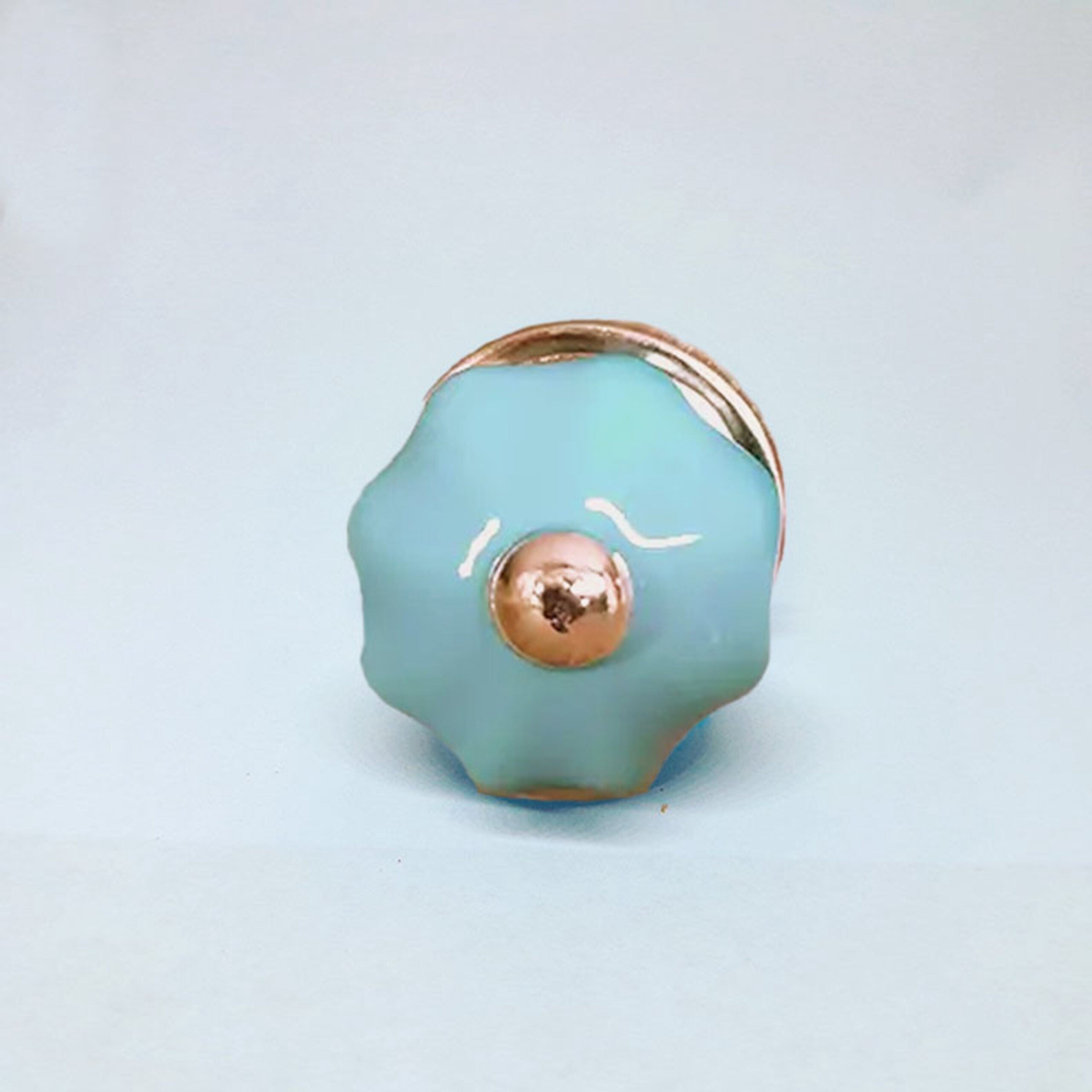 Pomello in ceramica “Light Blue Small Flower"