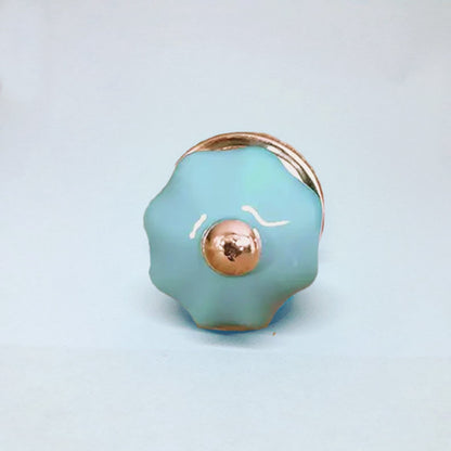 Pomello in ceramica “Light Blue Small Flower"