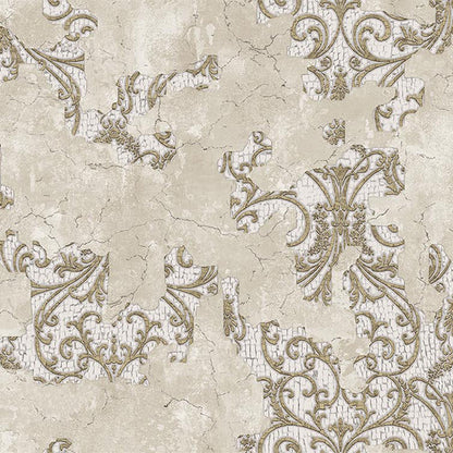 Carta da parati "Giglio Délabré Crema", a metraggio o rotolo