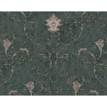 Carta da parati "Liberty Verde", a metraggio o rotolo