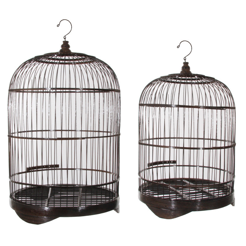 coppia di gabbiette “Bamboo Dark”, in Bamboo