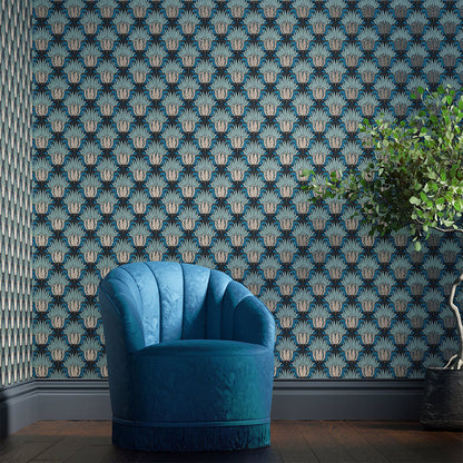 Carta da Parati "TULIP & BIRD OPAL & SEAFOAM" Morris & Co. - Sanderson