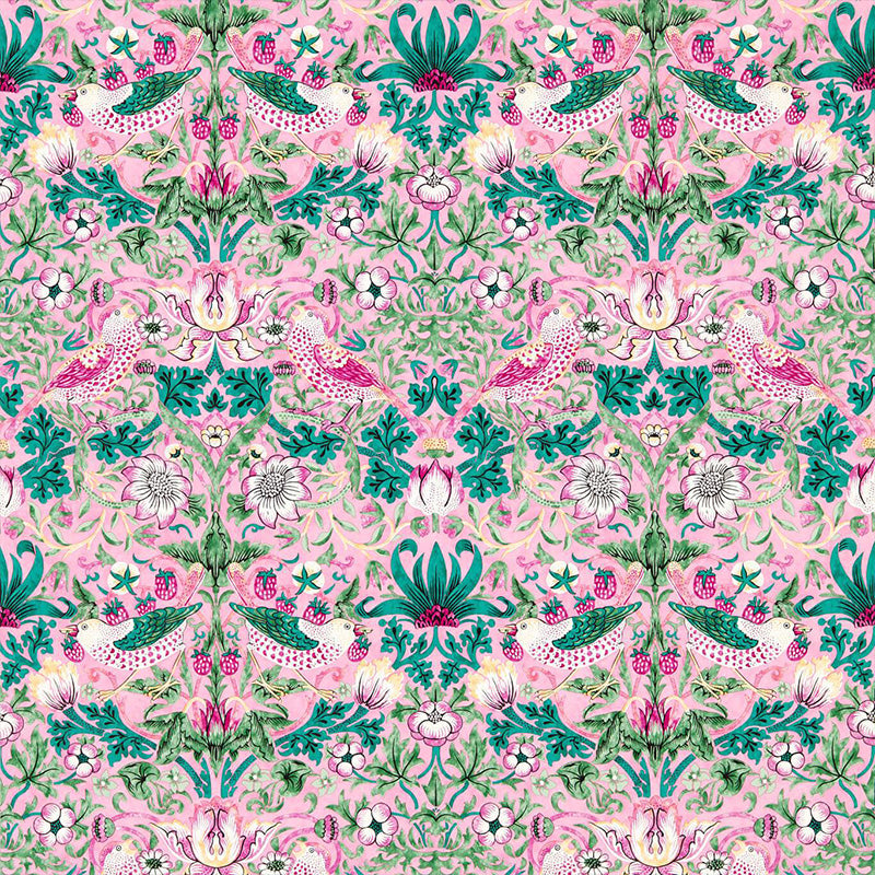 Carta da Parati "STRAWBERRY THIEF MIAMI STRIP" Morris & Co. - Sanderson