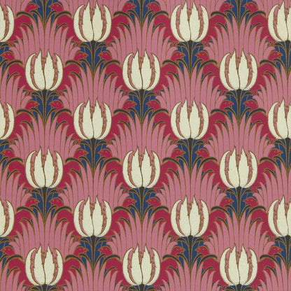 Carta da Parati "TULIP & BIRD AMARANTH & BLUSH" Morris & Co. - Sanderson
