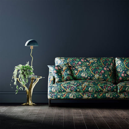 TESSUTO "GOLDEN LILY VELVET GALACTIC INK" - Morris & Co. - Sanderson