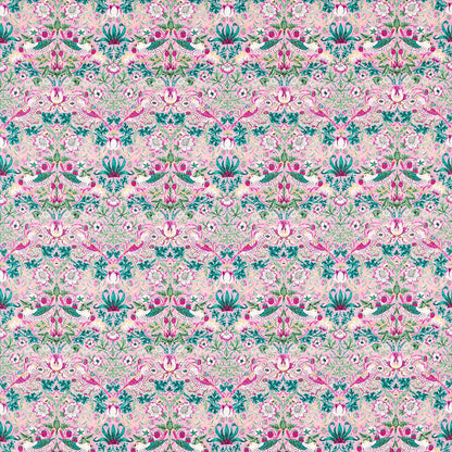 TESSUTO "STRAWBERRY MIAMI STRIP" - Morris & Co. - Sanderson