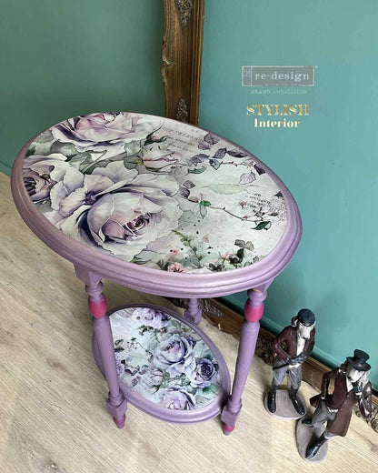 Carta da Découpage Double "Soft Veil" in Tessuto 2 fogli Formato 49.5 cm × 76.2 cm e 29.7 cm × 41.9 cm