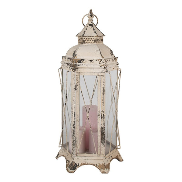 Lanterna "Faro" in vetro e ferro - 31x27x65 cm