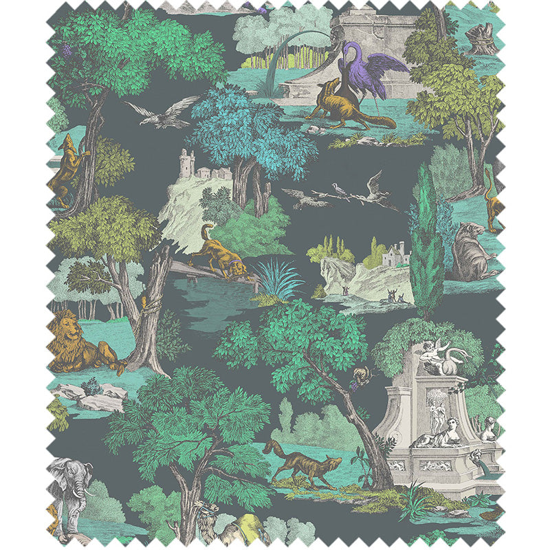 TESSUTO "Versailles Grand Cotton Viridian" - The Contemporary - Cole & Son